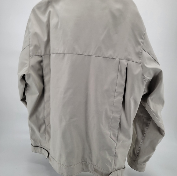 Michael Kors Jacket Men L Large Beige Khaki Hidden Hood Insulated Brushed Fabric - Picture 10 of 12